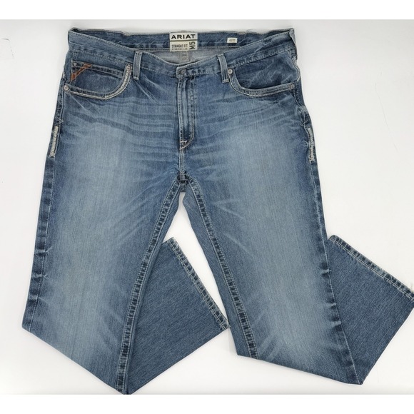 Ariat Other - Ariat Jeans Mens 40 Blue M5 Straight Fit Straight Leg Denim‎ Distressed